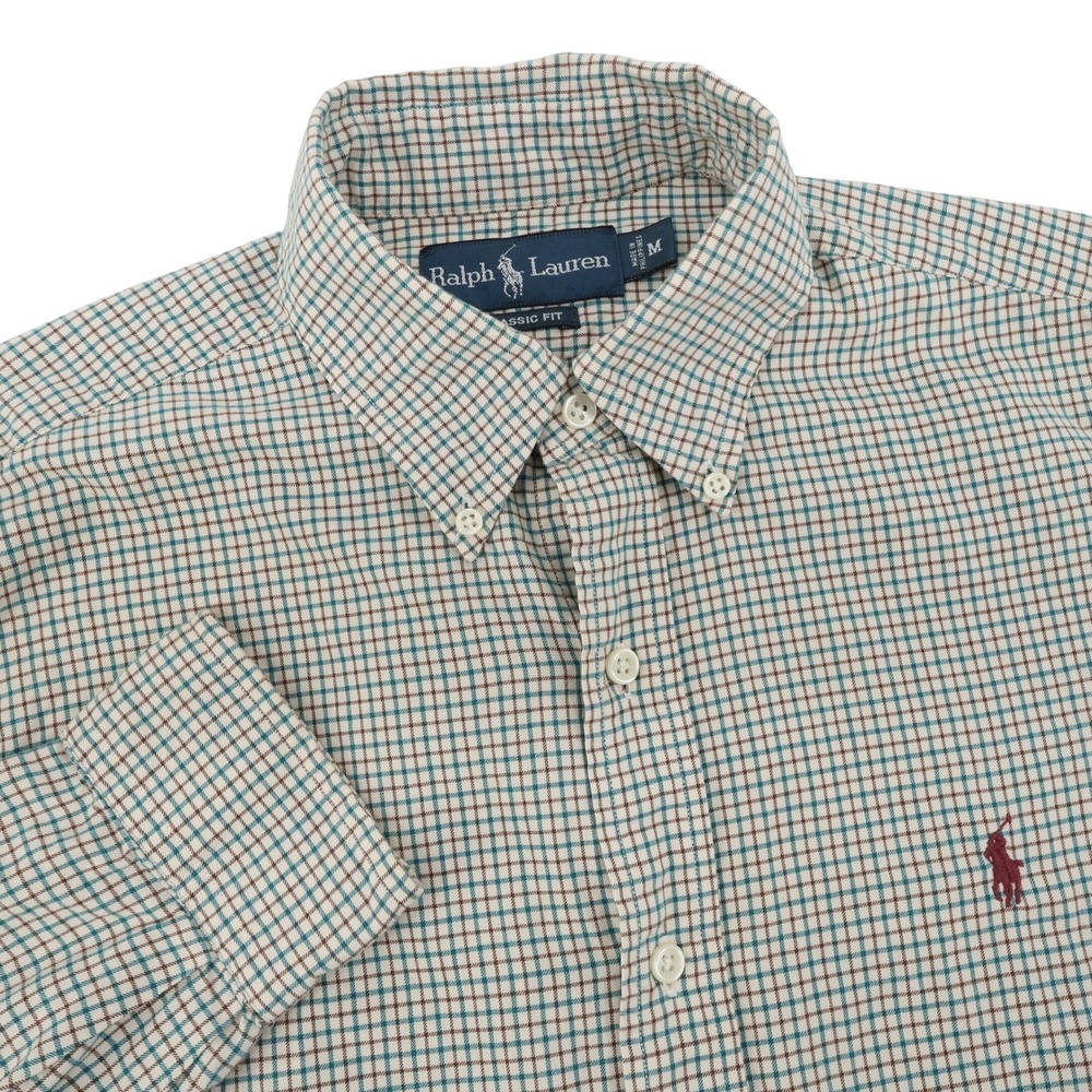 Ralph Lauren Classic Fit‎ Button Down Shirt Medium Checkered Long Sleeve